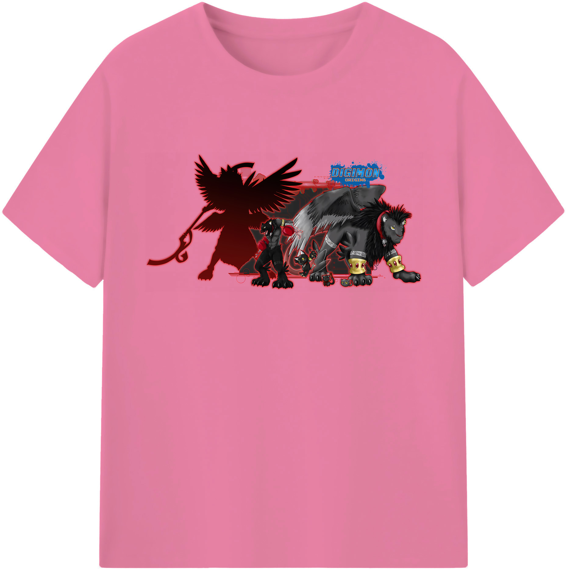 （画像用） Digimon デジタルモンスター/デジモン 綿100％半袖Tシャツ（フロントプリント）